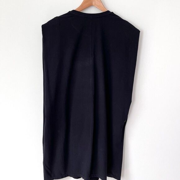 Free People Women Shift Black Mini Dress Oversized XS Minimalist Woven Stretch - Picture 4 of 8